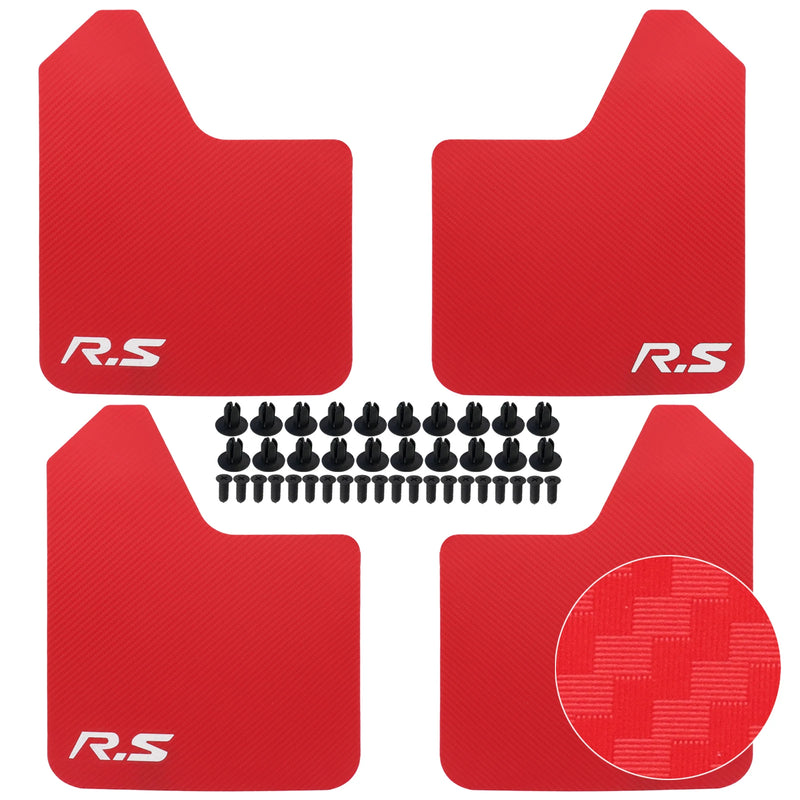 Rally Style Mud Flaps Carbon Fiber Effect