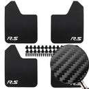 Rally Style Mud Flaps Carbon Fiber Effect
